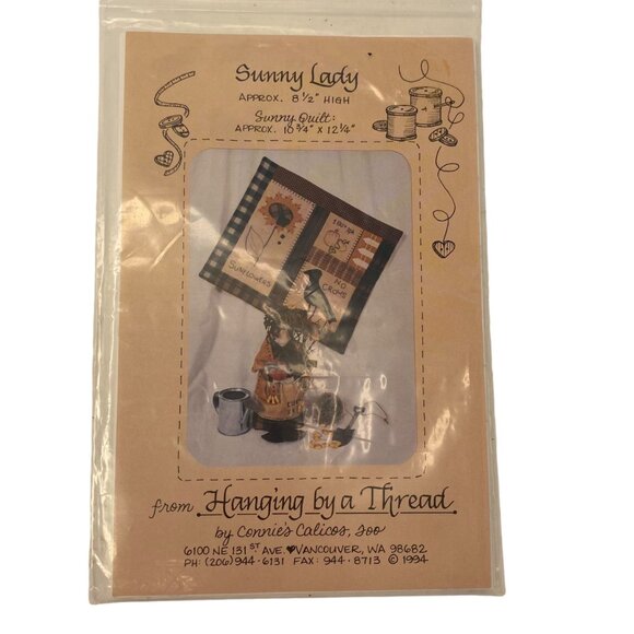 Sunny Lady Scarecrow Quilt Pattern Kit By Connies Calicos 10 3/4x 12 1/4 - Picture 1 of 3